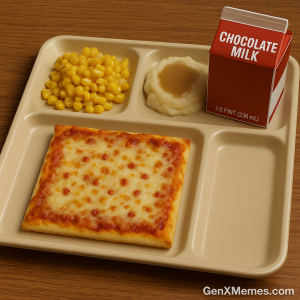 school pizza gen x food