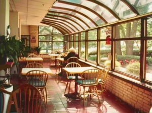 Wendy's indoor eating space